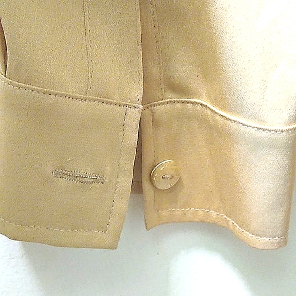 ESCADA 'S MONDI SILK CHARMUESE CAMEL BLOUSE - Picture 5 of 6